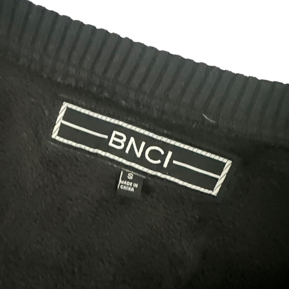 BNCI Blanc Noir Blazer Women Small Snap Jacket Office Casual Black Grunge Moto - Picture 8 of 10